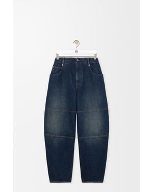 Loewe Pantalón Vaquero Barrel En Denim Mujer - Azul