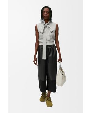 Loewe Luxury Cropped Pants In Nappa Lambskin And Suede Goatskin For - Multicolor