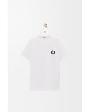 Loewe Camiseta De Corte Regular En Algodónsize Hombre - Blanco