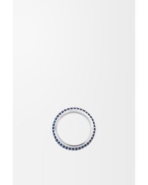 Loewe Luxury Thin Pavé Ring In Sterling Silver And Crystals For - White