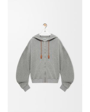 Loewe "Flamenco" Cotton Hoodie - Grey