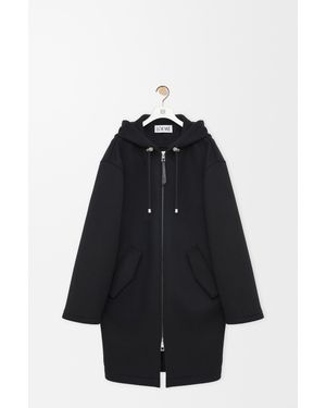 Loewe Abrigo Con Capucha En Lanasize Hombre - Negro