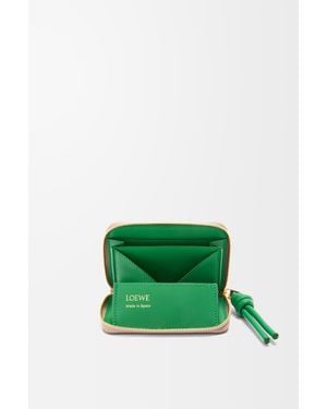 Loewe Zipped Coin Purse - Green