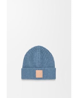 Loewe Gorro En Cashmere Mujer - Azul