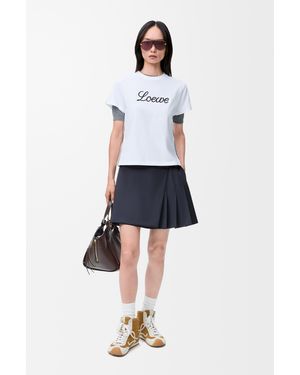 Loewe Pleated Mini Skirt - Blue