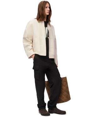 Loewe Luxury Jacket In Raw Denim - Natural