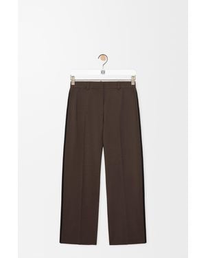 Loewe Pantalón En Mezcla De Viscosa Y Lana Mujer - Marrón