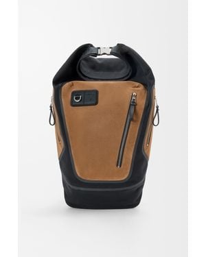 Loewe Mochila Enrollable Flex En Lona Y Ante Hombre - Multicolor