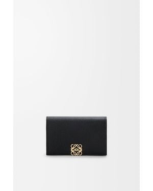 Loewe Tarjetero Anagram En Piel De Cuero Graneada Mujer - Blanco