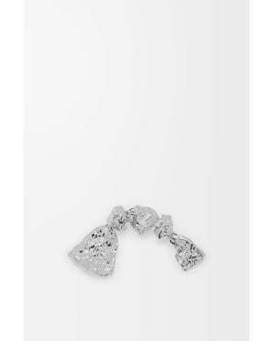 Loewe Bowed Tie Brooch In Sterling Silver - White