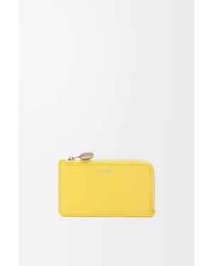 Loewe Tarjetero-Monedero Pebble En Piel Napa De Cuero Mujer - Amarillo