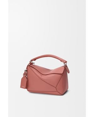 Loewe Bolso Featherlight Puzzle Pequeño En Piel Napa De Cordero Mujer - Rosa