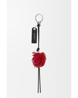 Loewe Lion Head Charm - Red