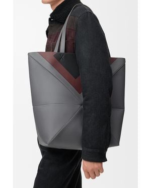 Loewe Xl Puzzle Fold Tote - Black