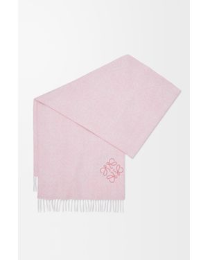 Loewe Bufanda Anagram En Lana Y Cashmere Mujer - Rosa