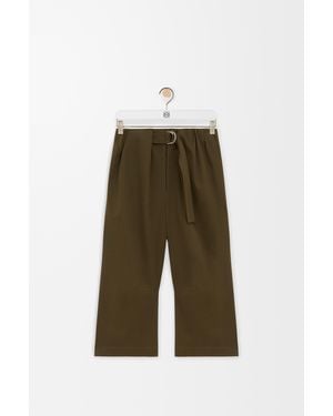 Loewe Cropped Belted Trousers - Green