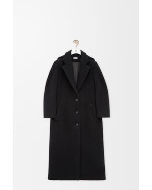 Loewe Hooded Coat - Black