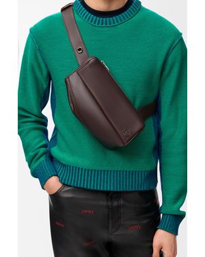 Loewe Puzzle Featherlight Sling Bag - Green
