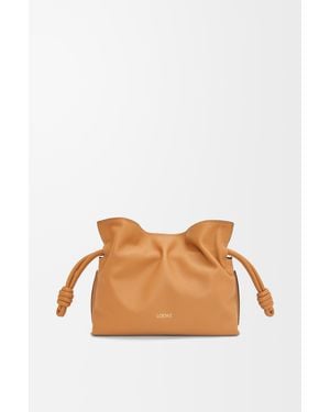 Loewe Bolso Flamenco Clutch Mini En Piel Napa De Cuero Mujer - Marrón