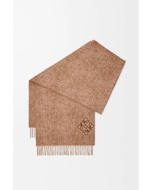 Loewe Wool And Cashmere Scarf - Brown