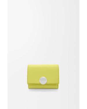 Loewe Cartera Con Tres Pliegues Pebble En Piel Napa De Cuero Mujer - Amarillo