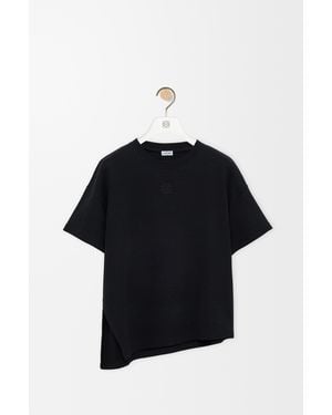Loewe Luxury Asymmetric T-shirt In Cotton Blend - Black