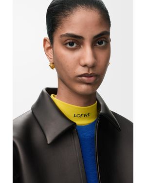 Loewe Anagram Bombé Hoop Earrings For - Black