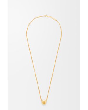 Loewe Pebble Necklace In Sterling Silver - White