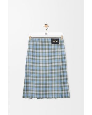 Loewe Pleated Skirt - Blue