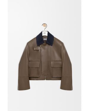 Loewe Short Parka - Brown