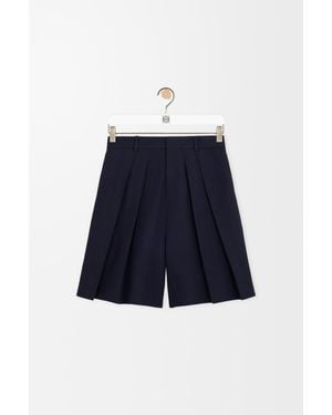 Loewe Pleated Shorts - Blue