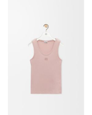 Loewe Silk-Blend Anagram Tank Top - Pink