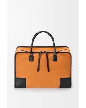 Loewe Bolso Amazona 180 Duffle En Nobuk Hombre - Naranja