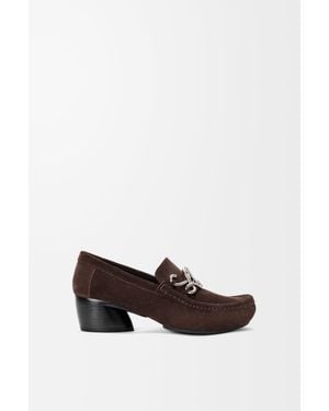 Loewe Oval Double L Loafer - White