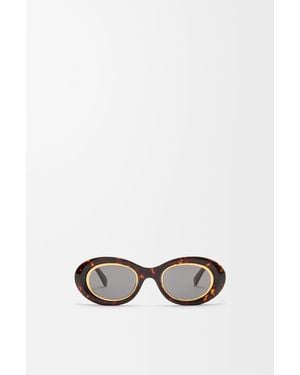Loewe Mini Anagram Oval Sunglasses For - White