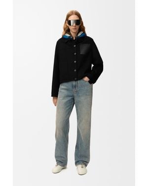 Loewe Wool-Cashmere Workwear Jacket - Black