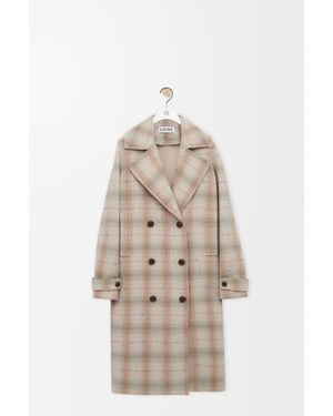 Loewe Abrigo En Mezcla De Lana Y Cashmere Mujer - Neutro
