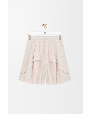 Loewe Pantalón Corto En Algodón Mujer - Neutro