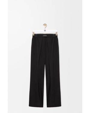 Loewe Wide Fit Wool Trousers - Black