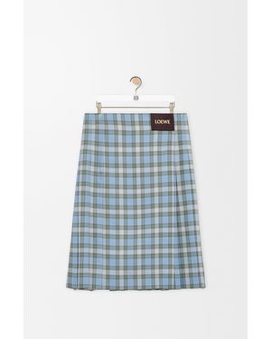 Loewe Pleated Skirt - Blue
