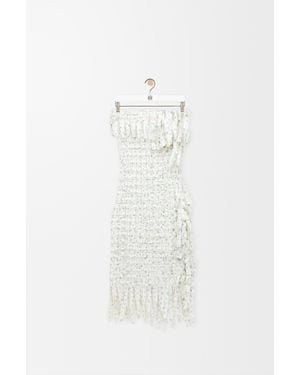 Loewe Vestido En Seda Mujer - Blanco