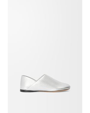 Loewe Slipper Toy En Piel De Cordero Laminada Mujer - Blanco