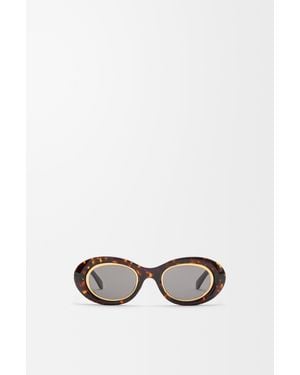 Loewe Mini Anagram Oval Sunglasses For - White