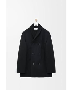 Loewe Peacoat In Wool - Black