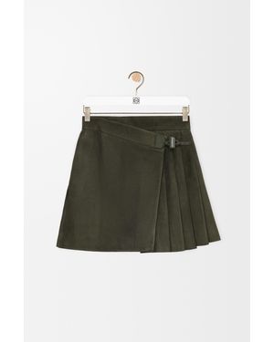 Loewe Pleated Mini Skirt - Green