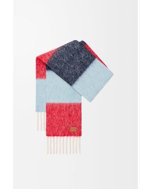 Loewe Bufanda En Mezcla De Alpaca Y Lana Mujer - Rojo