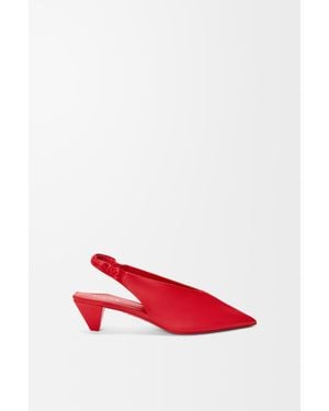 Loewe Origami Cubic Slingback - Red