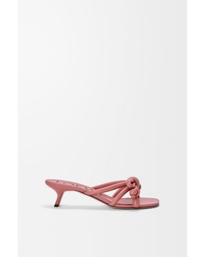 Loewe Sandalia Flamenco Knot En Piel De Cordero Mujer - Rosa