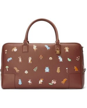 Loewe Hamster Amazona 44 Bag In Nappa Calfskin - Brown