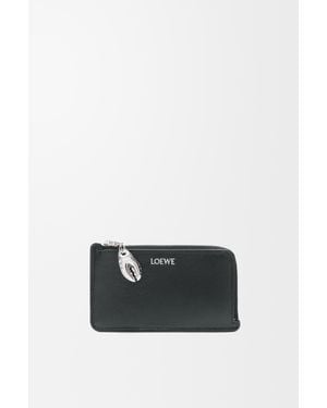 Loewe Tarjetero-Monedero Claw En Piel De Cordero Brillante Mujer - Negro